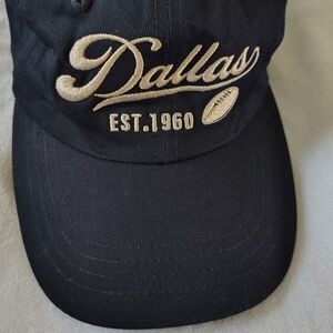 NEW Dallas Embroidered Navy Blue Adjustable Cap.